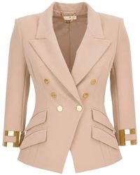 Elisabetta Franchi - Veste Croisée À Poignets À Logo - Lyst