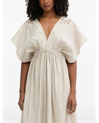 Twinset - Lace-Trimmed Striped Mini Dress - Lyst