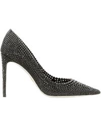 Rene Caovilla - Crystal-Embellished Pointed-Toe Pumps - Lyst