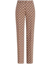 Etro - Floral-Print Tailored Trousers - Lyst