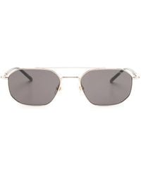 Montblanc - Geometric-Frame Double-Bridge Sunglasses - Lyst