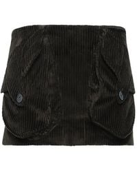 VAQUERA - Corduroy Pocket-Detail Skirt - Lyst