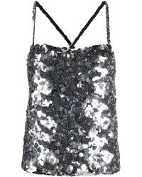 Sonia Rykiel - Sequinned Square-Neck Tank Top - Lyst