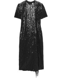 MSGM - Sequinned Midi Dress - Lyst