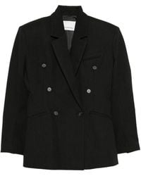 Frankie Shop - Pinstripe Double-Breasted Blazer - Lyst