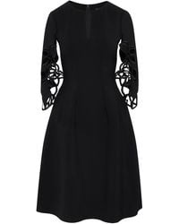 Oscar de la Renta - Orchid Sleeve Kleid Mit Offenem Kragen - Lyst