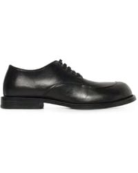 Moschino - Round-Toe Leather Derby Shoes - Lyst
