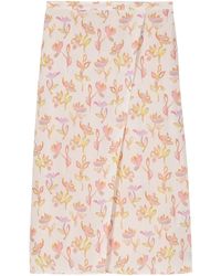 PS by Paul Smith - Floral-print Wrap Midi Skirt - Lyst