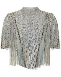 CAMILLA - Top Con Flecos De Cuentas - Lyst