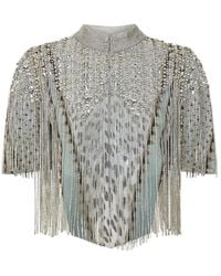 CAMILLA - Haut À Franges Brodées De Perles - Lyst