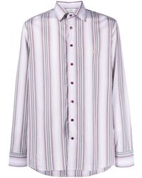 Etro - Logo-Embroidered Striped Shirt - Lyst