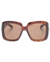 Gucci - Tortoiseshell-Effect Oversized-Frame Sunglasses - Lyst