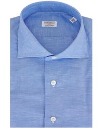 Borriello - Slub-Texture Spread-Collar Shirt - Lyst