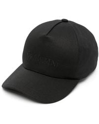 Saint Laurent - Gabardine-Baseballkappe Mit Logo-Stickerei - Lyst