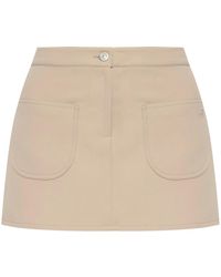 Courreges - Twill Mini-Rok Met Logo-Applicatie - Lyst