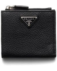 Prada - Small Leather Zipped Wallet - Lyst