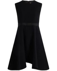 Patou - Vestido Midi Con Dobladillo Asimétrico Y Cinturón - Lyst