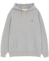 Valentino Garavani - Cotton Hoodie With Vlogo Embroidery - Lyst
