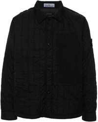 Stone Island - Crinkled Quilted Shirt Jacket - Lyst