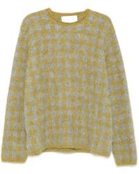 Amaranto - Check Brushed-Knit Sweater - Lyst