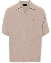 Represent - V-neck Bouclé Polo Shirt - Lyst