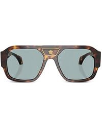 Versace - Sonnenbrille Mit Eckigem Gestell - Lyst