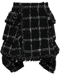 Sacai - Asymmetric Tweed Skirt - Lyst