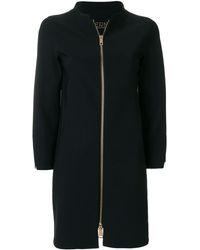 Herno Straight-fit Zip Up Coat - Blue