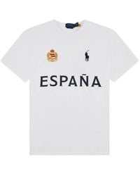 Polo Ralph Lauren - Logo-Embroidered Crest-Patch T-Shirt - Lyst