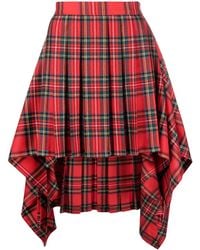 Moschino - Checked Virgin-Wool Skirt - Lyst