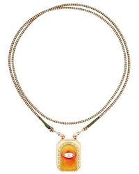 Marie Lichtenberg - 18kt Yellow Gold Eye Protect Multi-stone Necklace - Lyst
