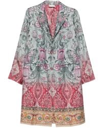 Pierre Louis Mascia - Floral-Pattern Embellished Coat - Lyst