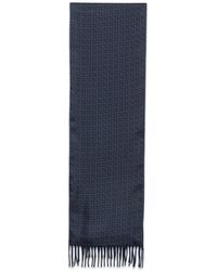Ferragamo - Écharpe Frangée À Motif Géométrique - Lyst