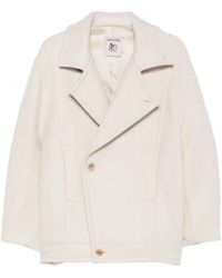Semicouture - Button-Fastening Oversized Coat - Lyst