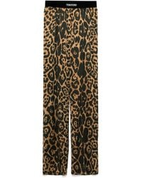 Tom Ford - Stretch Silk Trouser With Animalier Print - Lyst
