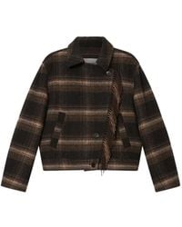 Isabel Marant - Giacca A Quadri Con Frange - Lyst