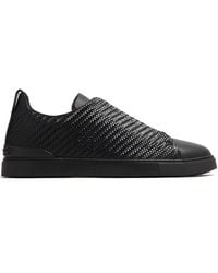 ZEGNA - Leather Low Top Sneakers - Lyst