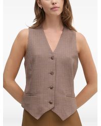 La Petite Francaise - Gratifiant Houndstooth V-Neck Waistcoat - Lyst