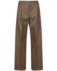 Antonelli - Pantalon Plissé À Carreaux Prince De Galles - Lyst