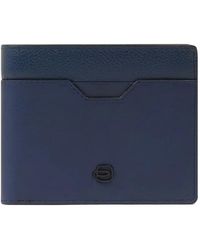 Piquadro - Flip-Up Id-Window Leather Wallet - Lyst
