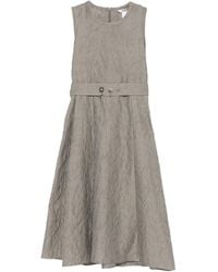 Max Mara - Timeless Midi-Jurk Verfraaid Met Bloemen En Ceintuur - Lyst