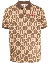 ICECREAM All-over Check-print Polo Shirt in Brown for Men | Lyst UK