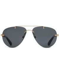 Burberry - Tortoiseshell-effect Navigator-frame Sunglasses - Lyst