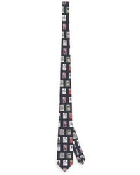 Les Deux - Stamp-Print Silk Tie - Lyst