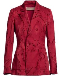 Elie Saab - Blazer En Jacquard À Boutonnière Croisée - Lyst