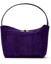 Christopher Esber - Turnlock Suede Shoulder Mini Bag - Lyst