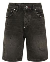 Philipp Plein - Formentera Skulls Denim Shorts - Lyst