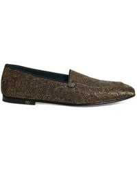Dolce & Gabbana - Glitter-Effect Polka-Dot Loafers - Lyst