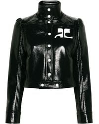 Courreges - Reedition Cropped Faux-leather Jacket - Lyst