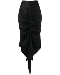 Alex Perry - High-Waisted Ruched Midi Skirt - Lyst